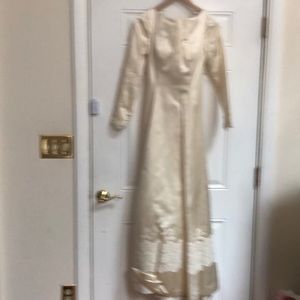 Bianchi silk satin wedding dress